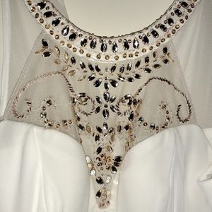 White party dress with stones